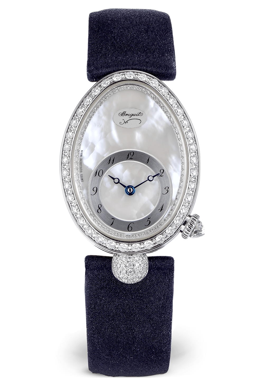 Breguet Reine de Naples Automatic Mini 18K White Gold & Diamonds Ladies Watch