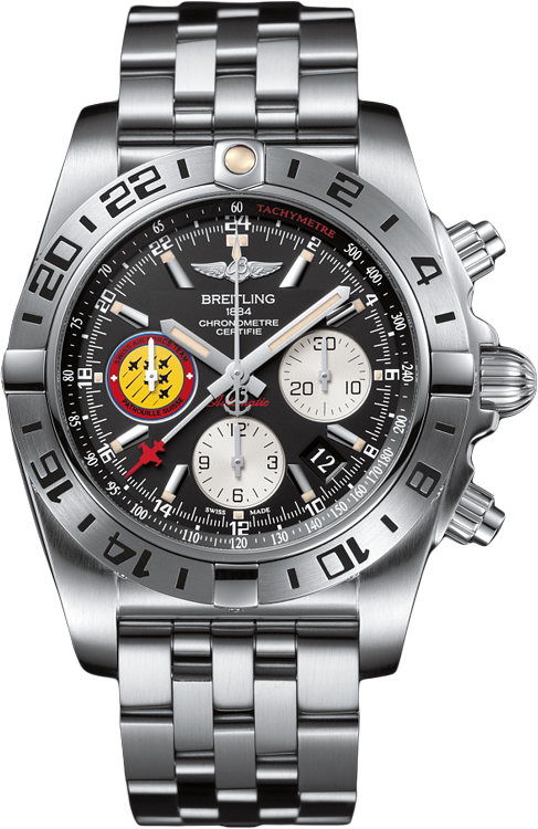Breitling Chronomat 44 GMT Patrouille Suisse 50th Anniversary Stainless Steel Men's Watch