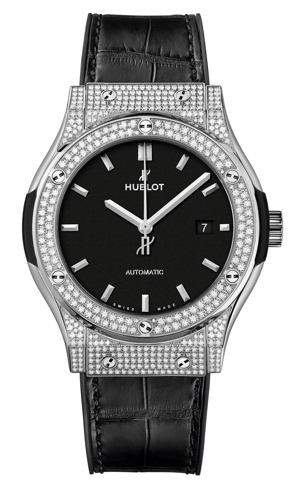 Hublot Classic Fusion Automatic Titanium & Diamonds Unisex Watch