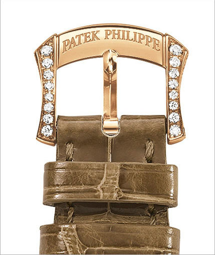 Patek Philippe Complications Ribbon Joaillerie Moon Phases 18K Rose Gold & Diamonds Ladies Watch
