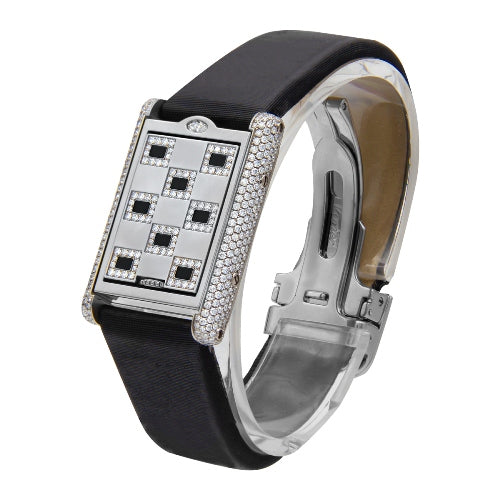 Cartier Tank Basculante 18K White Gold Diamonds Special Edition Ladies Watch