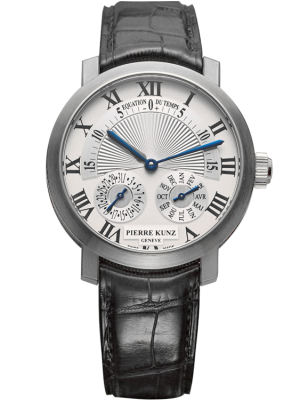 Pierre Kunz Spirit of Challenge Equation du Temps 18k White Gold Men's Watch